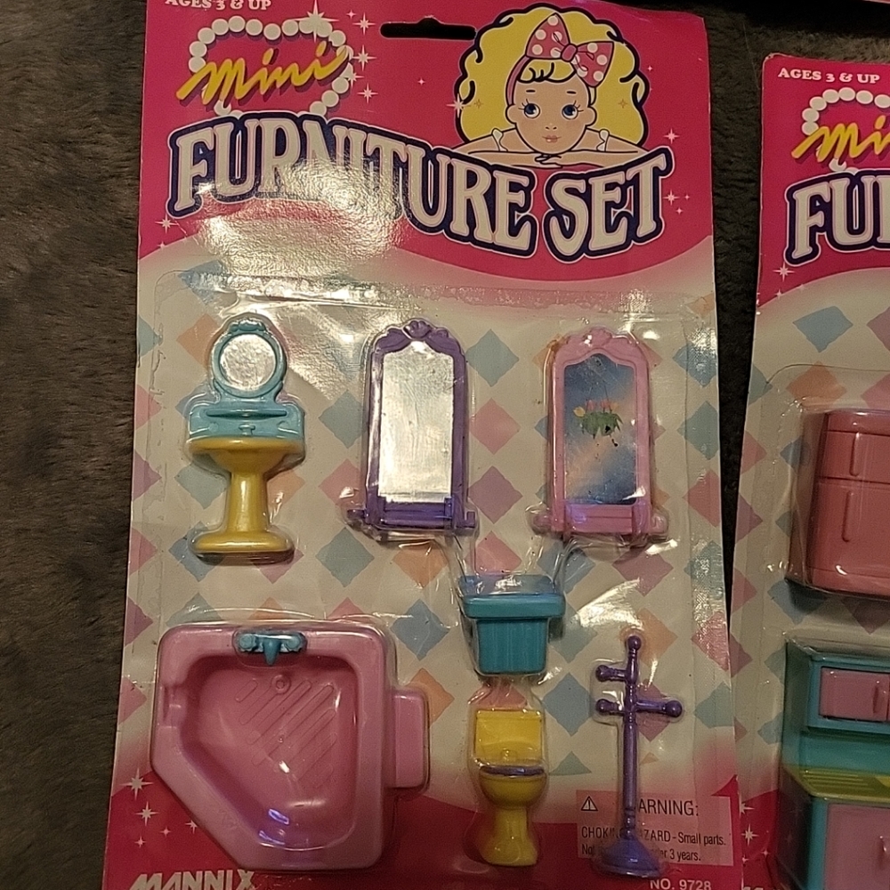 Vintage Mannix Dollhouse Furniture Sets